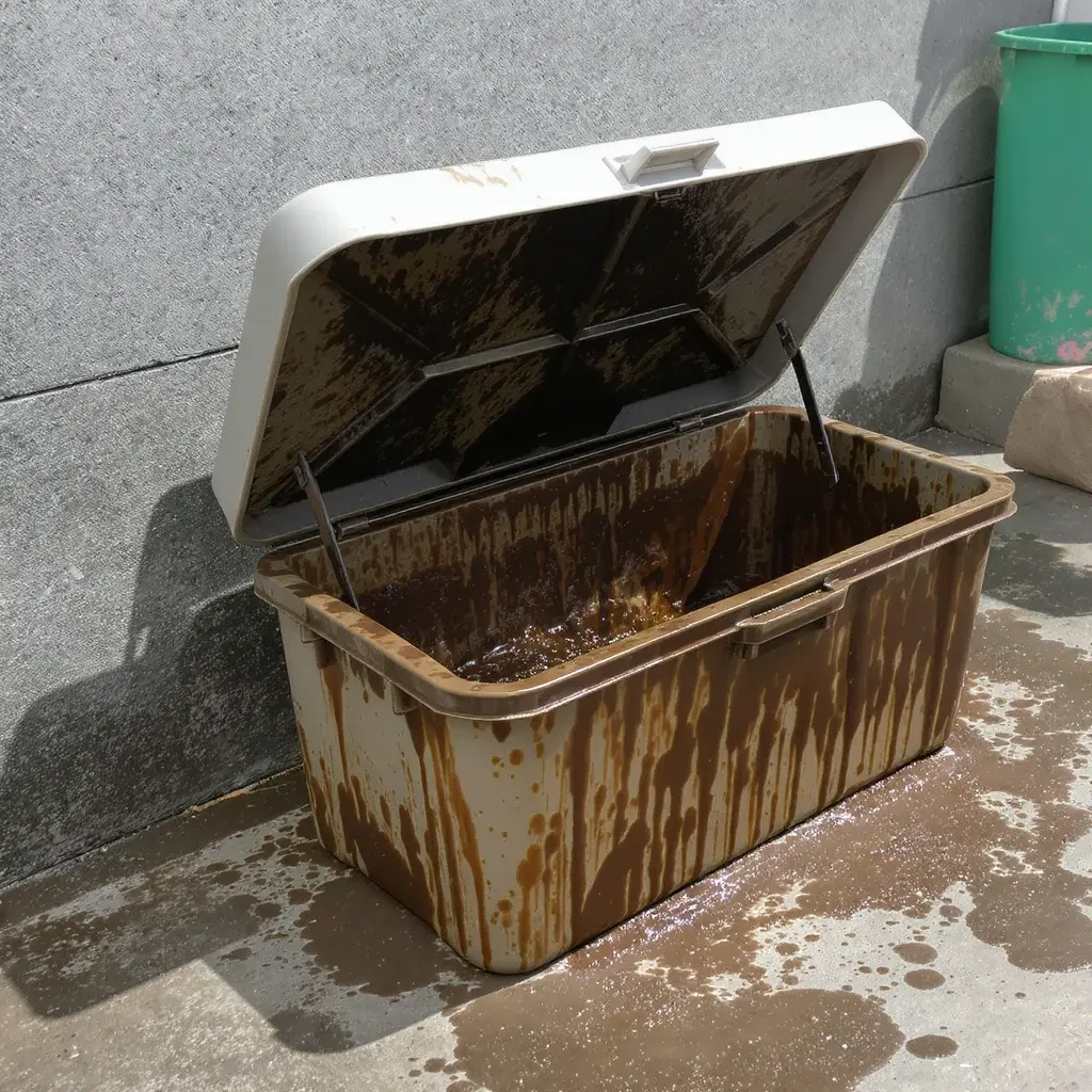 Antes de Limpeza de caixa de gordura em Centro